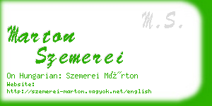 marton szemerei business card